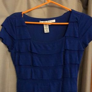 Max Studio ruffled blue dress.  Excellent cond.!